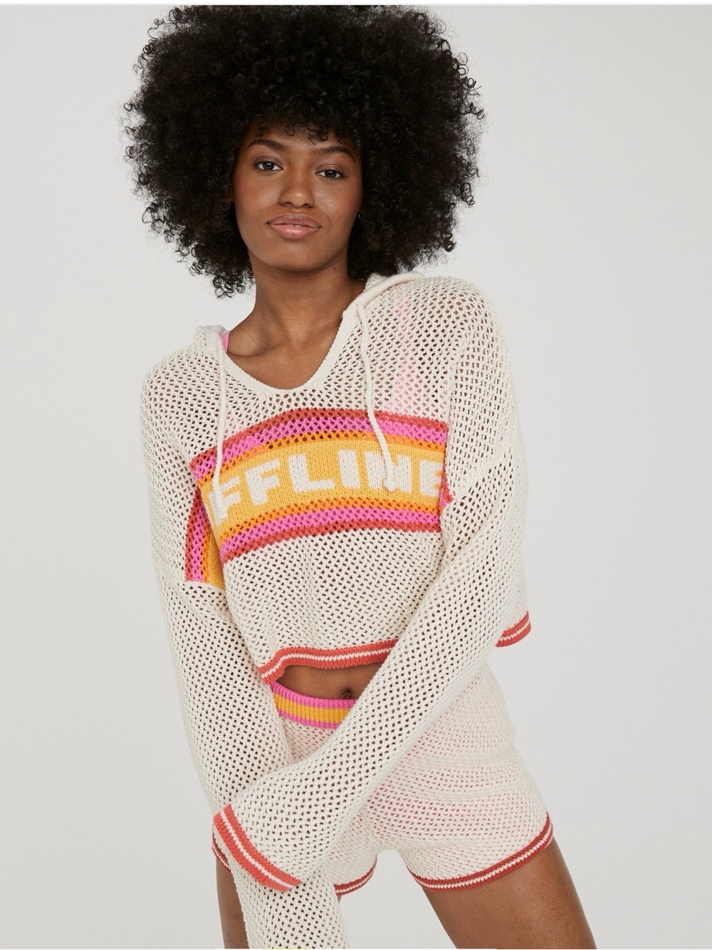 Aerie Offline Beach Crochet Coverup Set